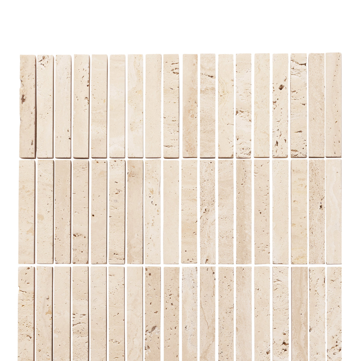 Travertine Classic Honed KitKat Stone Mosaic