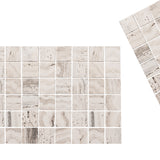 Travertine White Square Stone Mosaic