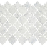 Arabesque Carrara Tumbled Stone Mosaic