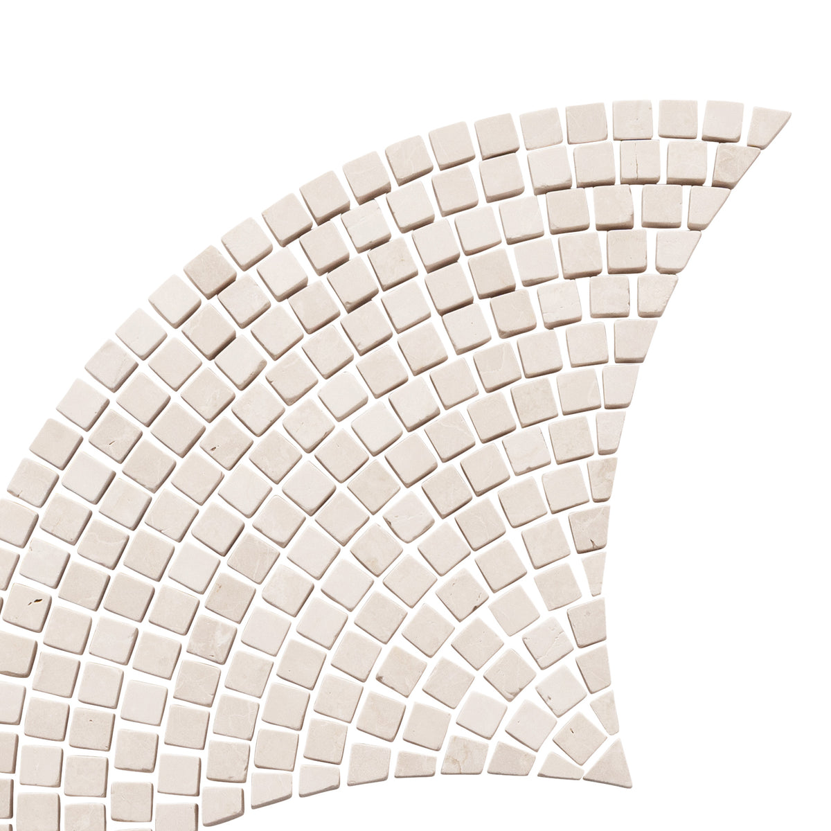 Botticino Tumbled Roman Fan Stone Mosaic