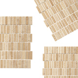 Travertine Cream Honed Scarpa Moderna Stone Mosaic