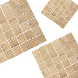 Travertine Cream White Stone Mosaic