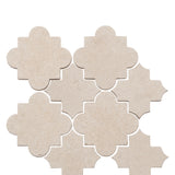 Arabesque XL Crema Marfil Tumbled Stone Mosaic