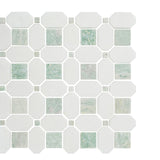 Crystallis Silver Sage + Thassos Stone Mosaic