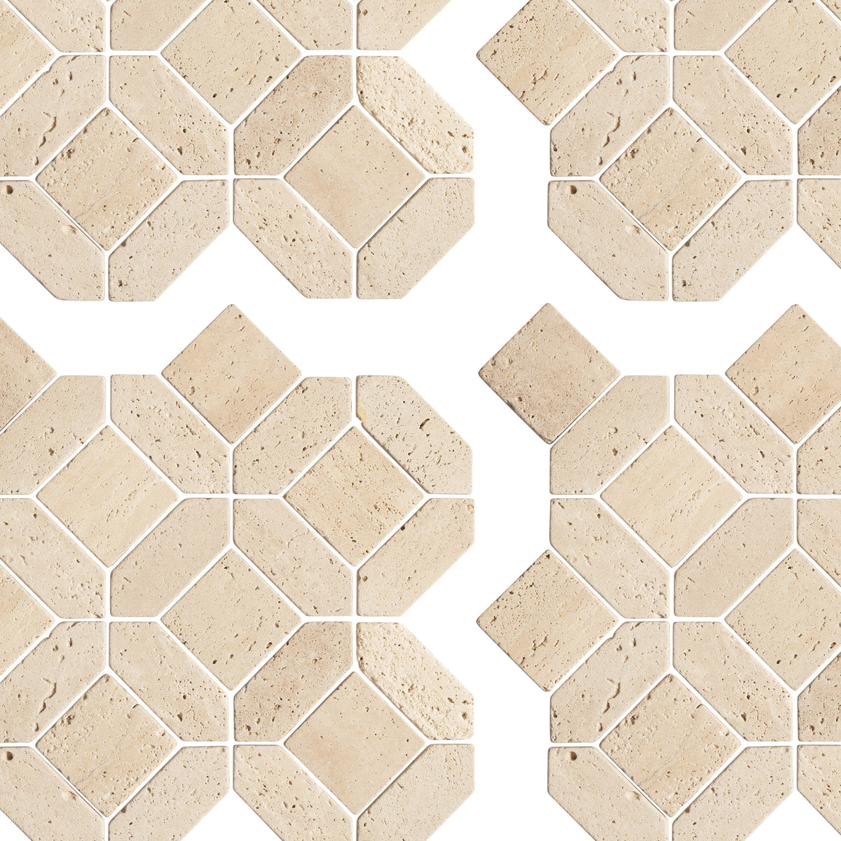 Marrakech XL Travertine Classic Stone Mosaic