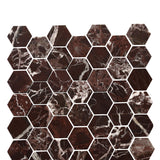 Rosso Levanto Hexagon Stone Mosaic