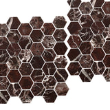 Rosso Levanto Hexagon Stone Mosaic