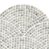 Silver Sage Tumbled Mini Fan Stone Mosaic