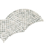 Silver Sage Tumbled Mini Fan Stone Mosaic