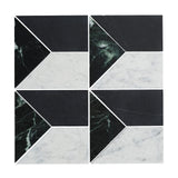 Art Deco Tre Tempesta Stone Mosaic