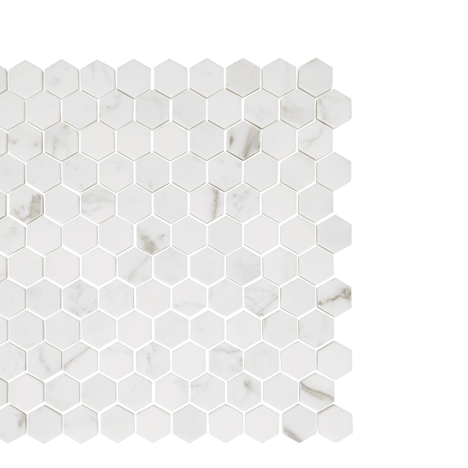 Calacatta Gold Hexagon 25mm Stone Mosaic