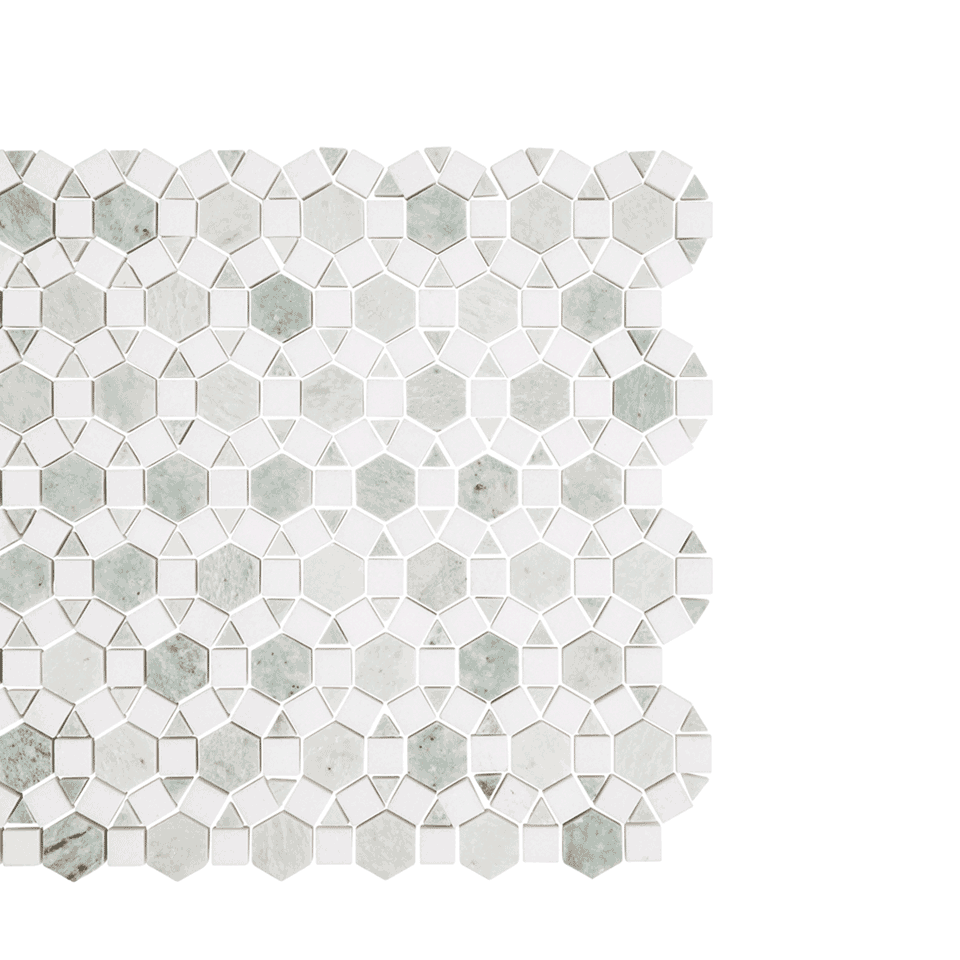 Silver Sage Alhambra Stone Mosaic