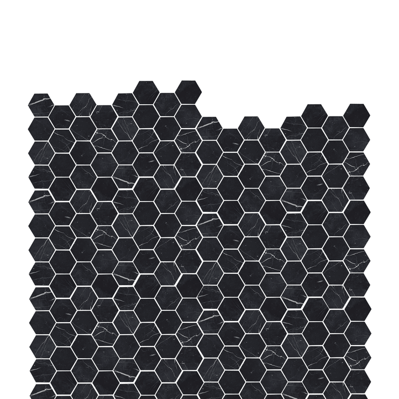 Nero Marquina Hexagon 25mm