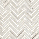 Botticino Tumbled Tweed Herringbone Stone Mosaic