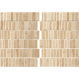 Travertine Cream Honed Scarpa Moderna Stone Mosaic