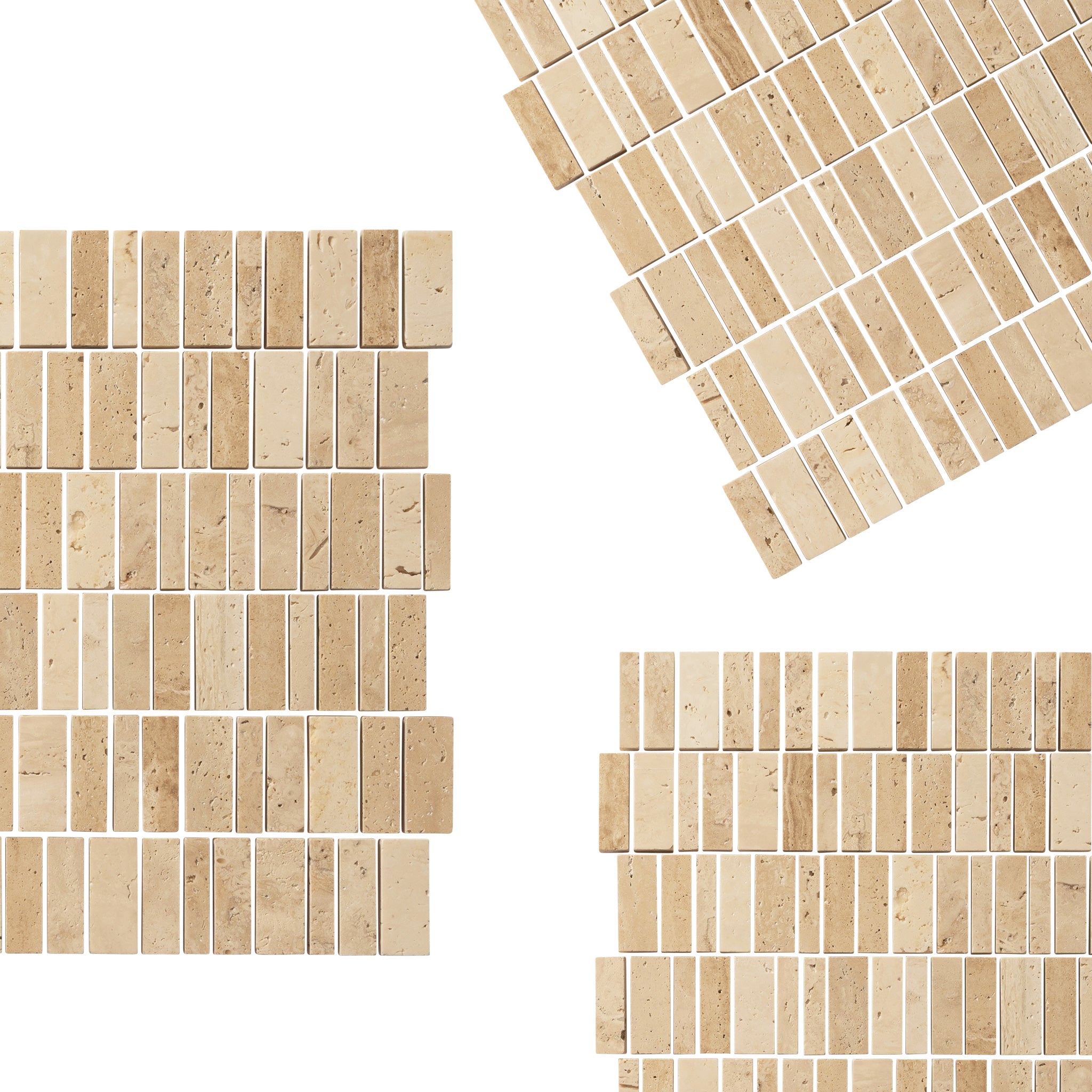 Travertine Cream Honed Scarpa Modern Stone Mosaic – The Design Palette