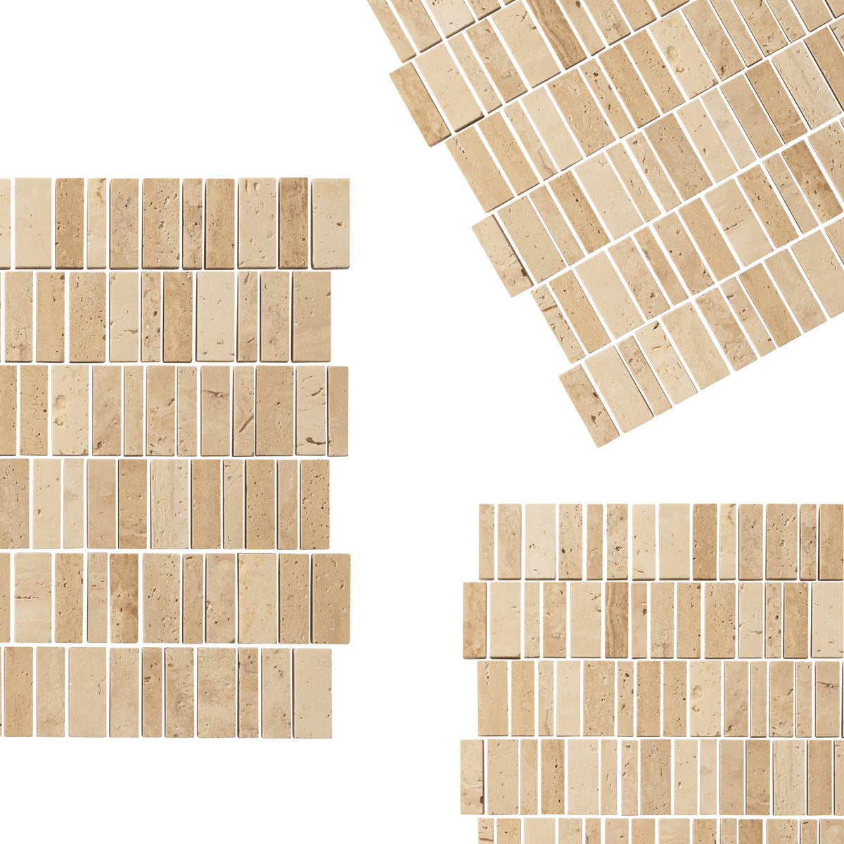Travertine Cream Honed Scarpa Moderna Stone Mosaic