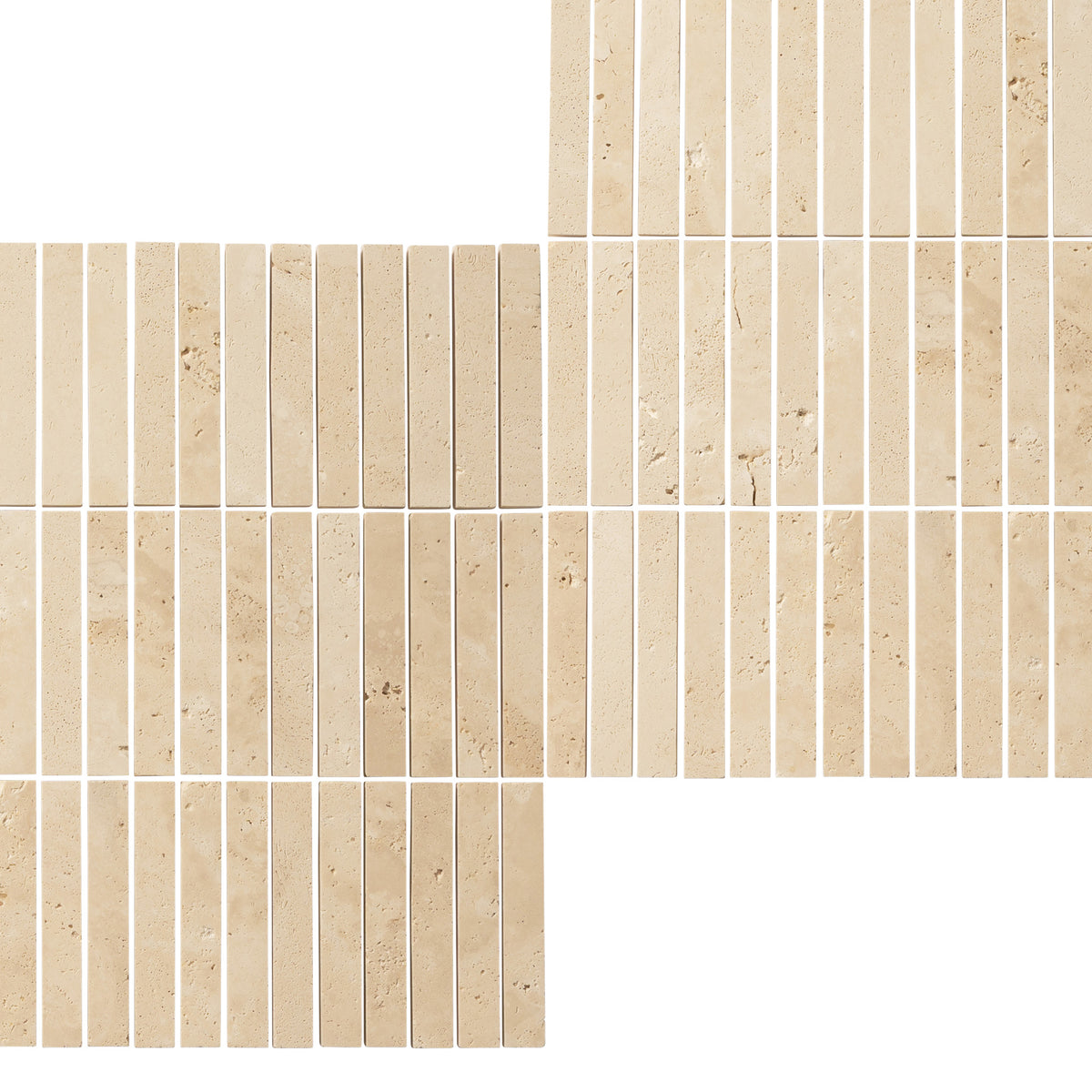 Travertine Cream Honed KitKat Stone Mosaic