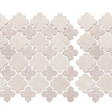 Arabesque Crema Marfil Rojo Tumbled Stone Mosaic