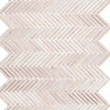 Powder Pink Tumbled Tweed Herringbone Stone Mosaic