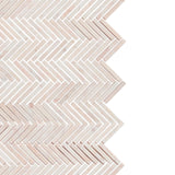 Powder Pink Tumbled Tweed Herringbone Stone Mosaic