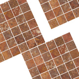 Red Earth Square Stone Mosaic