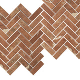 Rojo Herringbone Stone Mosaic