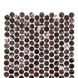 Rosso Levanto Penny Round Stone Mosaic
