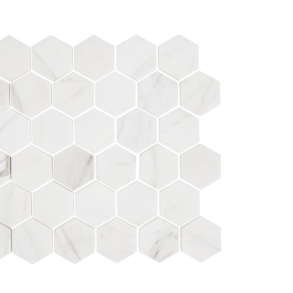 Calacatta Gold Hexagon 48mm Stone Mosaic