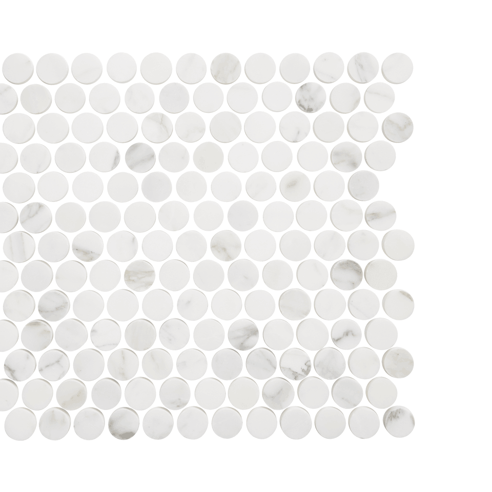 Calacatta Gold Penny Round Stone Mosaic