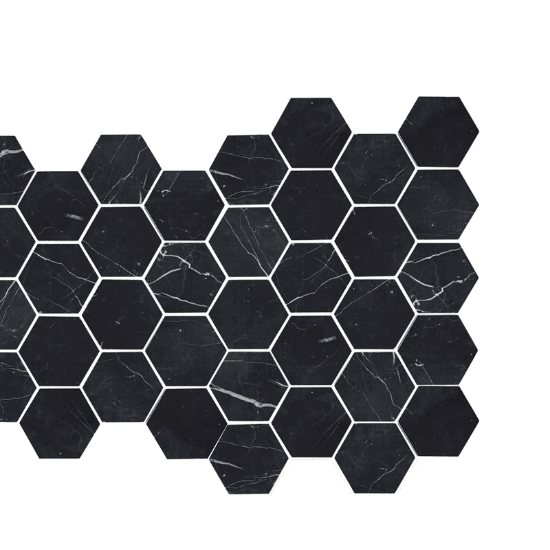 Nero Marquina Hexagon 48mm