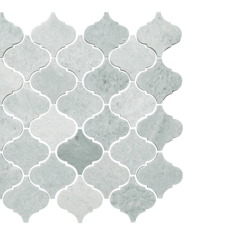 Silver Sage Arabesque Stone Mosaic